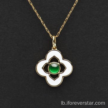 Hochzäit gréng Jadeite Pendant